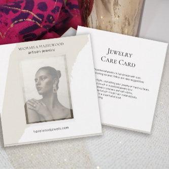 Modern Photo Artisan Jewelry Care Card