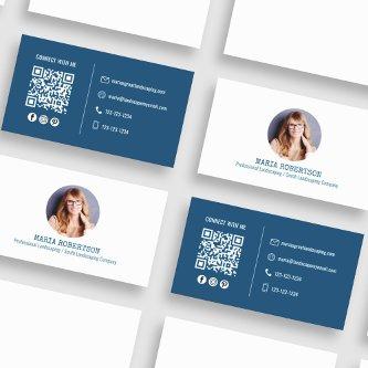 Modern Photo Minimalist QR Code Social Media