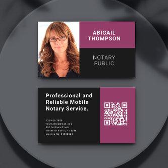 Modern Photo QR Code Pink Mobile Notary