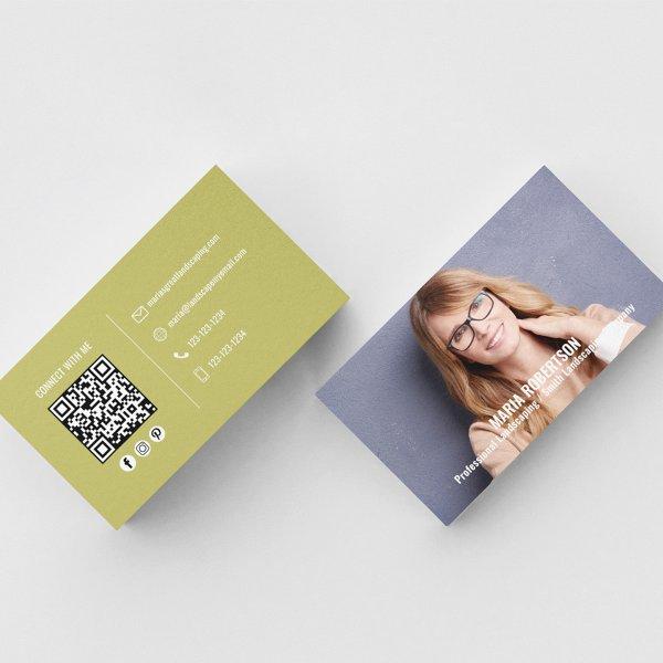 Modern Photo Simple Gold QR Code Social Media