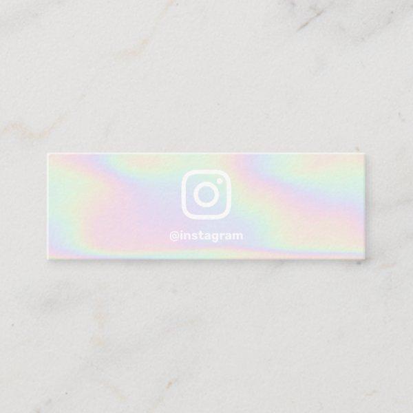 Modern photography holographic Instagram photo Calling Card