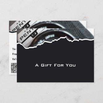 Modern Photography QR Code Gift Certificate Note C