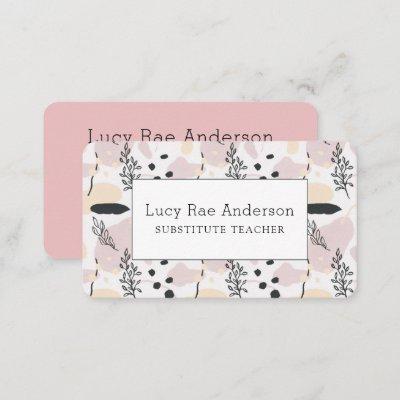 Modern Pink and Gray Floral