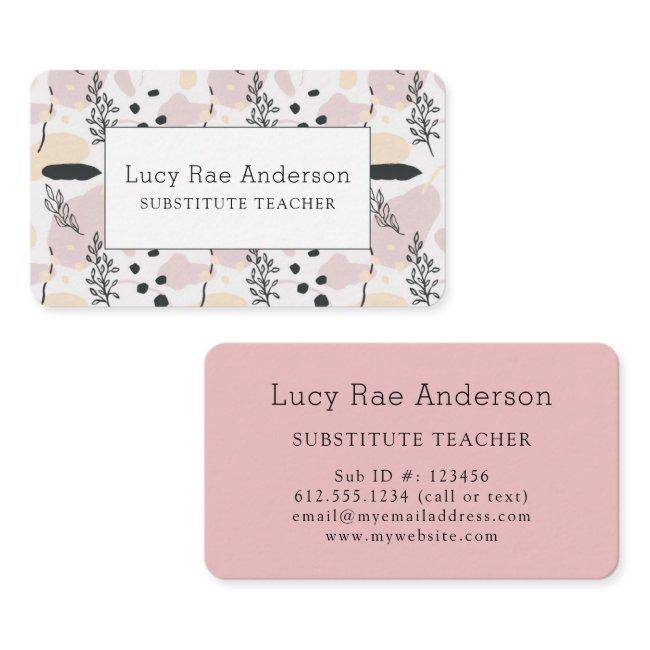 Modern Pink and Gray Floral