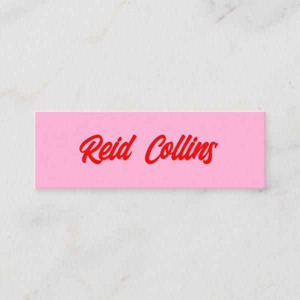 Modern Pink and Red Bold Script Mini