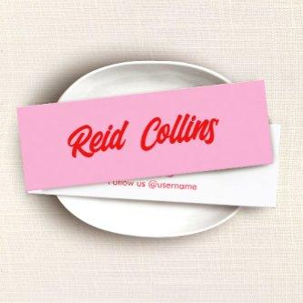 Modern Pink and Red Bold Script Mini
