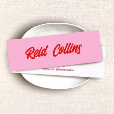 Modern Pink and Red Bold Script Mini