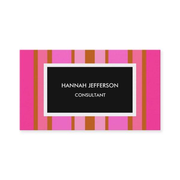 Modern Pink Black Minimalist Feminine Professional