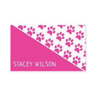 Modern Pink Dog Walker Or Pet Groomer