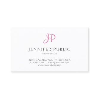 Modern Pink Elegant Monogram Sleek Design Trendy