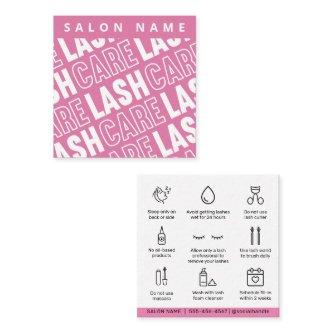 Modern Pink Eyelash Extensions Lash Lift Aftercare Square