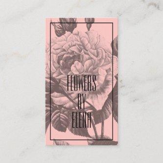 Modern pink floral rose flowers girly chic florist