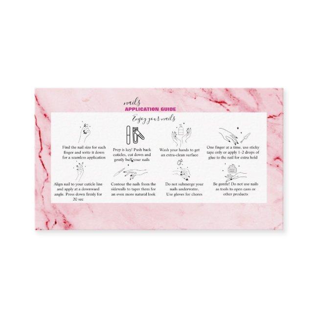 Modern Pink Gold Watercolor Nail Application Guide