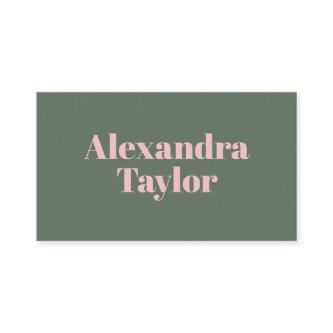 Modern Pink Green Aesthetic Personalized Bold