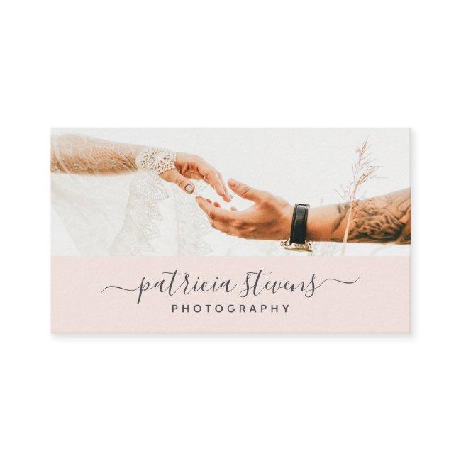 Modern pink photographer script typography photo
