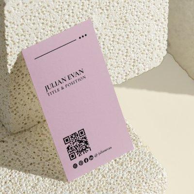 Modern Pink Professional QR code LinkedIn