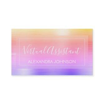 Modern Pink Purple Foil Virtual Assistant