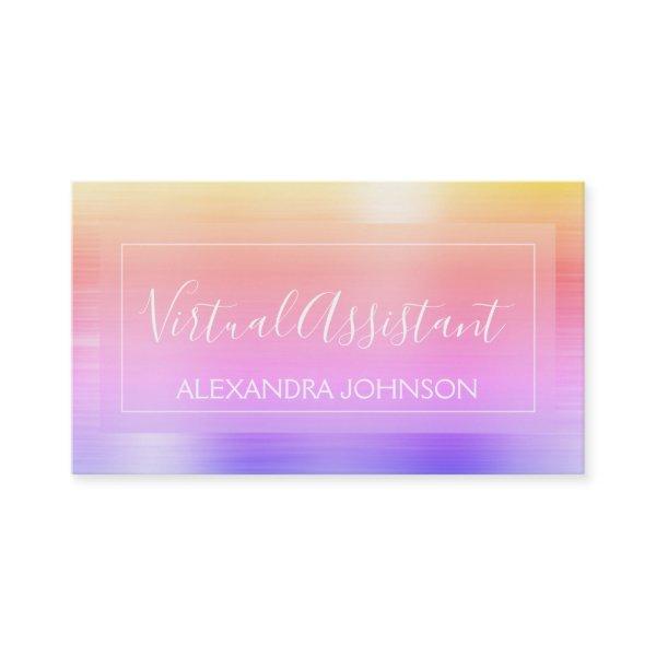Modern Pink Purple Foil Virtual Assistant