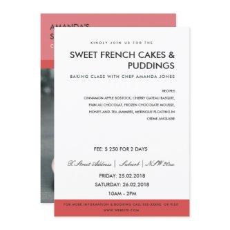 MODERN PINK RED PHOTO WORKSHOP INVITE TEMPLATE