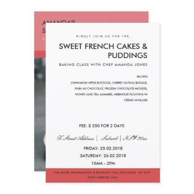 MODERN PINK RED PHOTO WORKSHOP INVITE TEMPLATE
