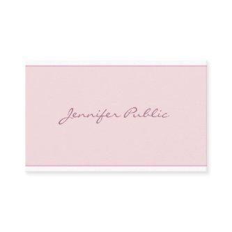 Modern Pink Sleek Elegant Script Minimalistic