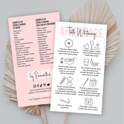 Modern Pink Teeth Whitening Aftercare Instructions