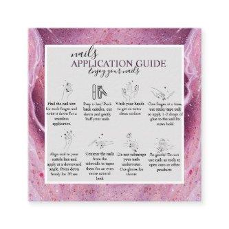 Modern Pink Watercolor In Nail Application Guide   Square