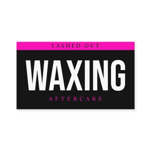 Modern Pink Waxing Aftercare Card, Hair Removal  B