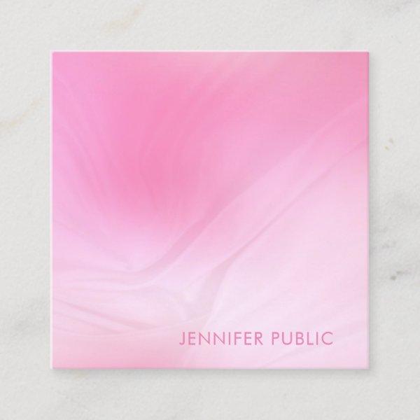 Modern Pink White Template Elegant Professional Square