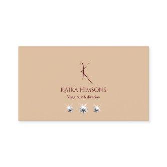 Modern Plain Beige with Monogram and Luxe Jewels