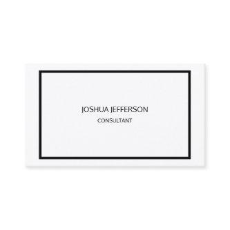 Modern Plain Black White Attractive Two Sided