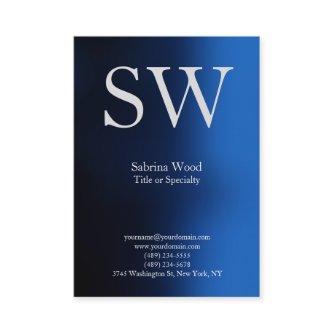 Modern plain blue professional monogram