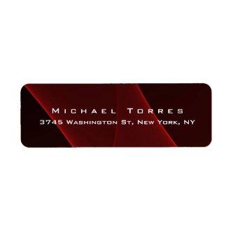 Modern Plain Elegant Trendy Red Brown Abstract Label