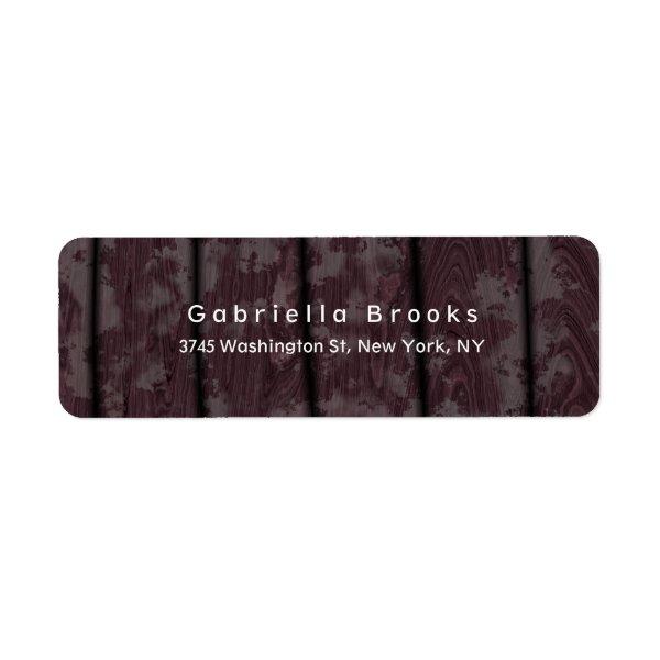Modern Plain Elegant Unique Brown Wood Label