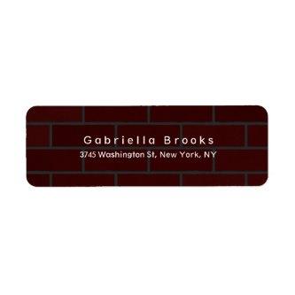 Modern Plain Elegant Unique Red Gray Wall Label