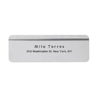 Modern Plain Elegant Unique Silver Grey Label