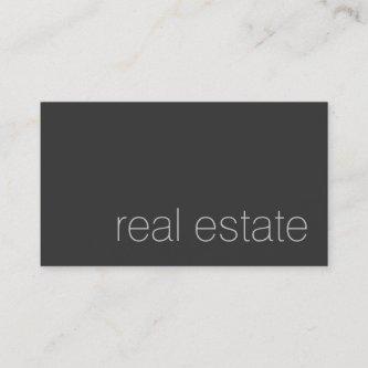 Modern Plain Grey Real Estate Agent