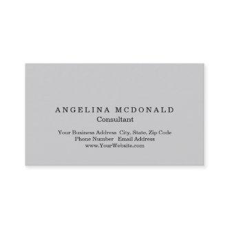 Modern Plain Light Gray Minimalist Consultant