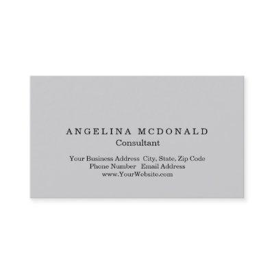 Modern Plain Light Gray Minimalist Consultant
