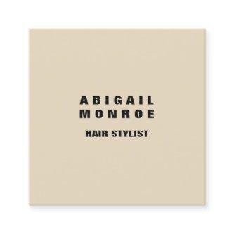 Modern Plain Minimalist Professional Beige Square