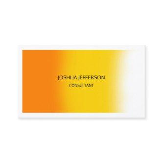 Modern Plain Orange Yellow White Two Sided