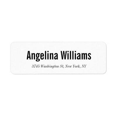 Modern Plain Professional Bold Text Minimalist Label