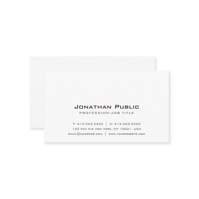 Modern Plain Simple Elegant Professional White