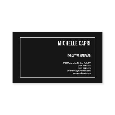Modern Plain Simple Minimalist Black White
