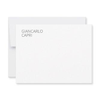 Modern Plain Simple Minimalist Elegant Capital Note Card