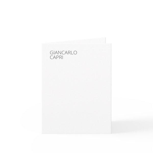 Modern Plain Simple Minimalist Elegant Capital Note Card