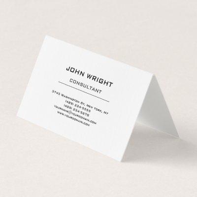 Modern Plain Simple White Attractive Stylish
