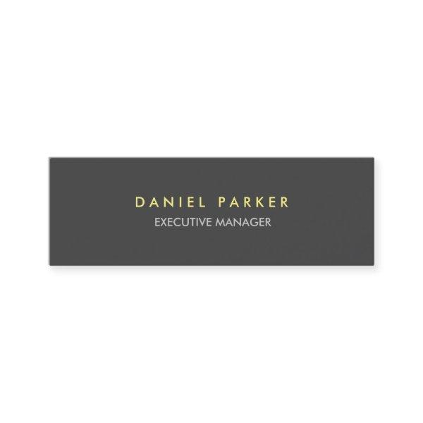 Modern Plain Slim Grey Exevutive Manager Director Mini