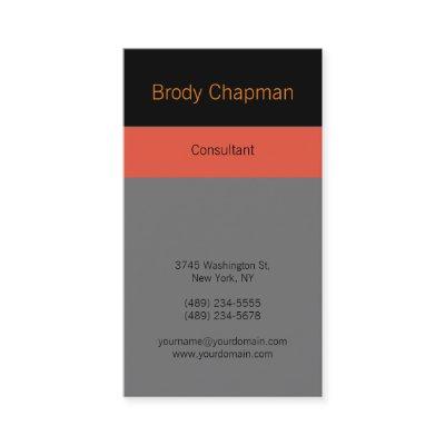 Modern Plain Vertical Black Red Grey Unique Design