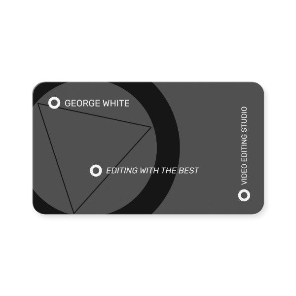 Modern play button minimal gray and black